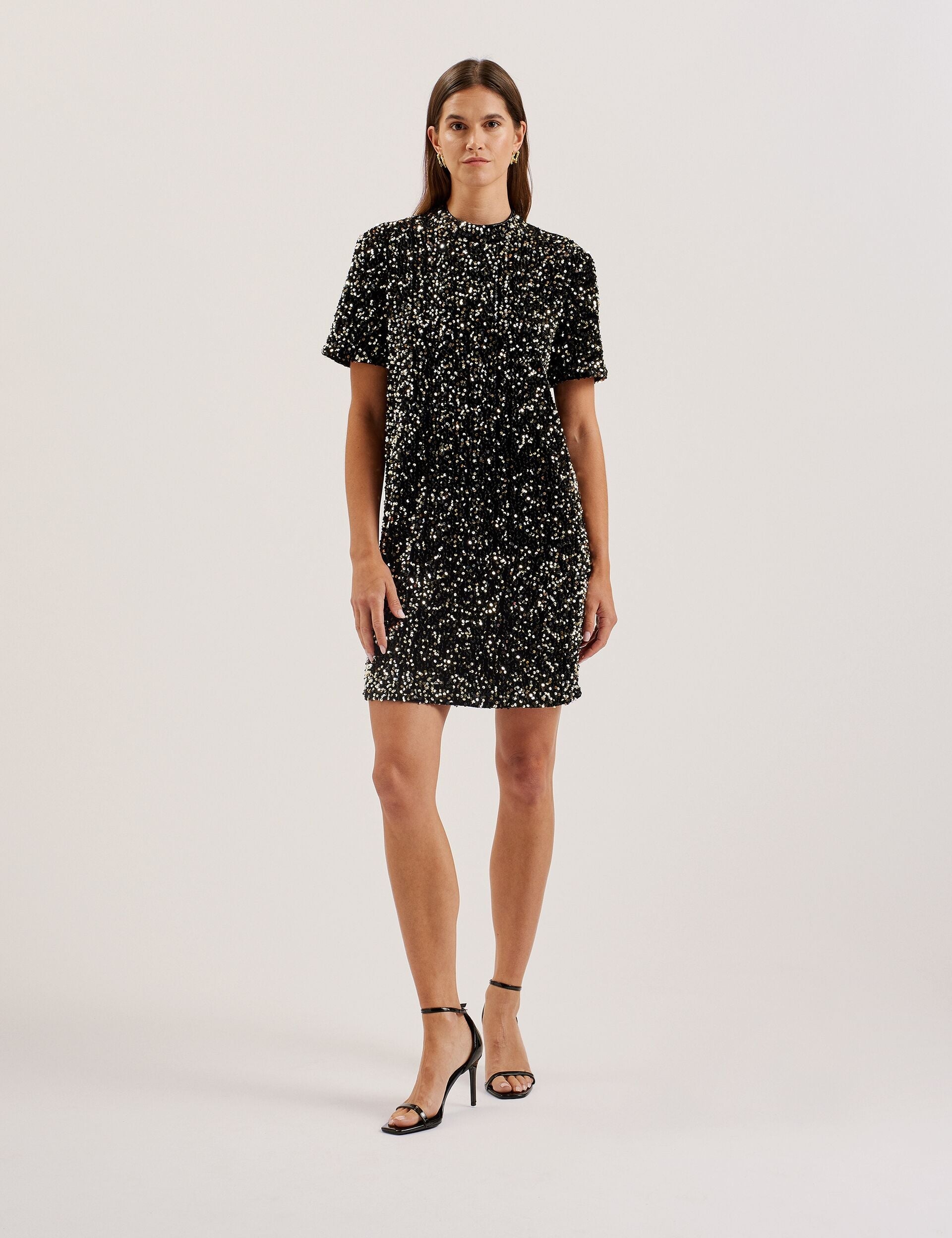 Ted Baker Audriyy Sequin Embellished Velvet Shift Dress Women's