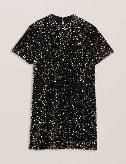Ted Baker Audriyy Sequin Embellished Velvet Shift Dress Women's