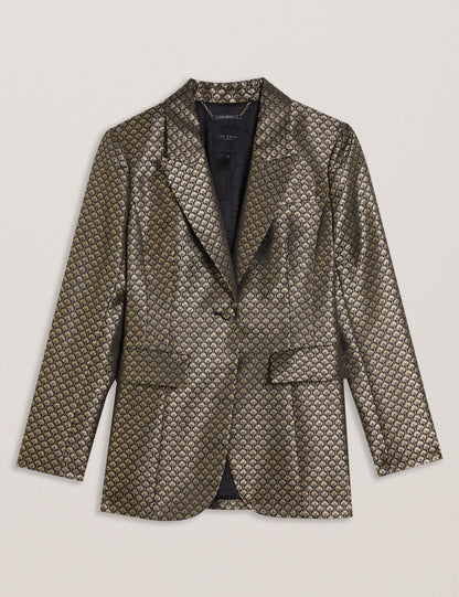 Ted Baker Mangu Tailored Metallic Jacquard Fitted Jacket Women's