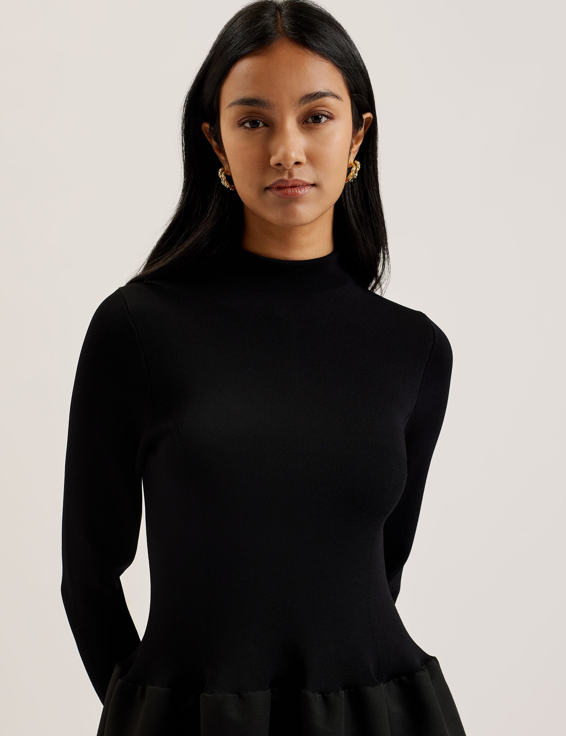 Ted Baker Pylia Structured Maxi Dress With Knitted Bodice Women's