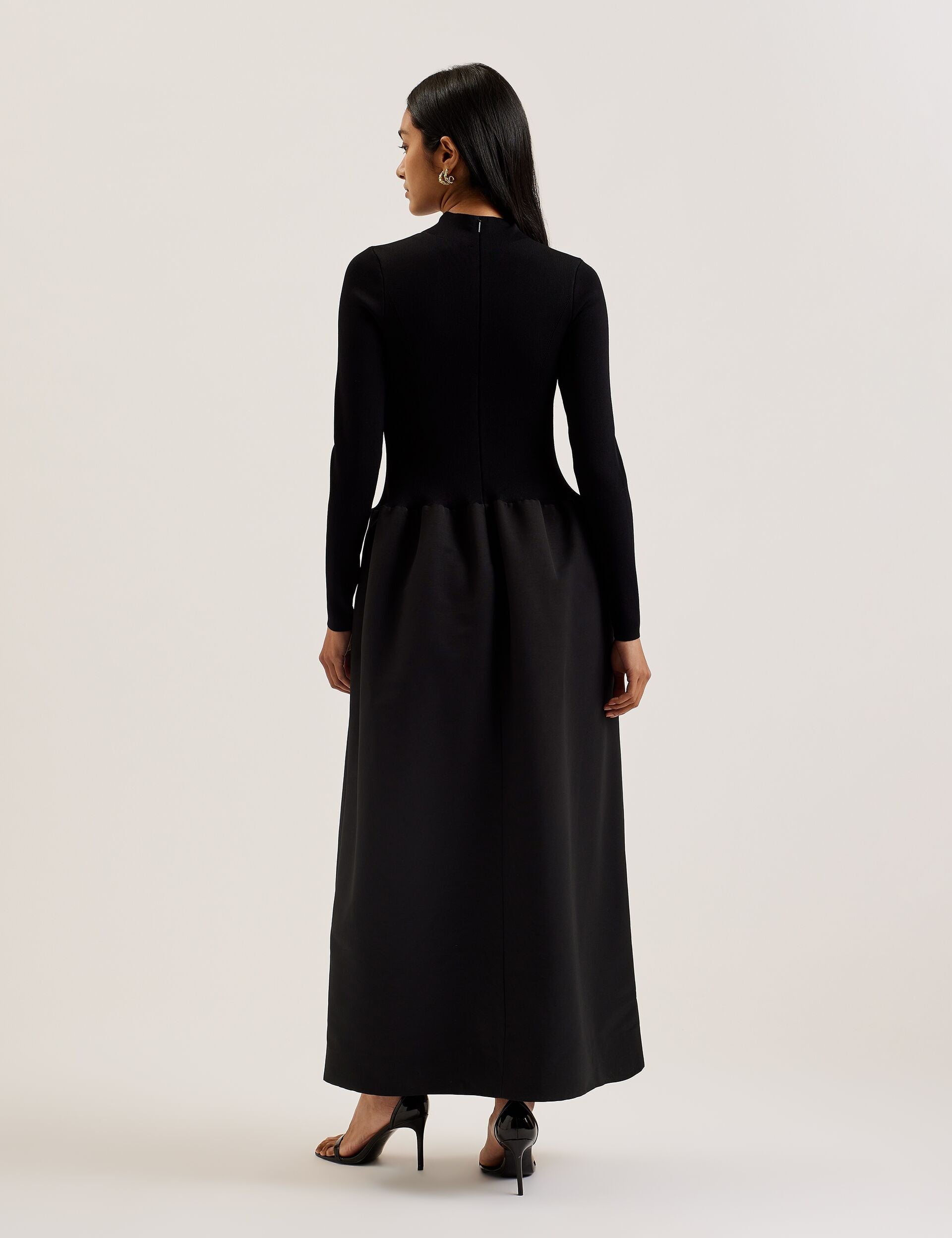 Ted Baker Pylia Structured Maxi Dress With Knitted Bodice Women's