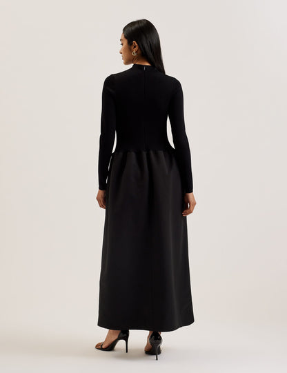 Ted Baker Pylia Structured Maxi Dress With Knitted Bodice Women's
