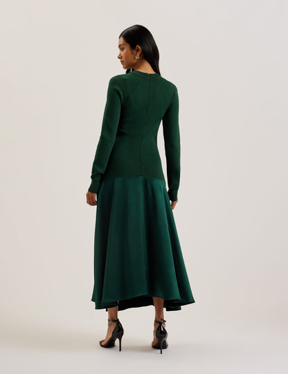 Ted Baker Alfeios Long Sleeve Satin Skirt Midi Dress Women's