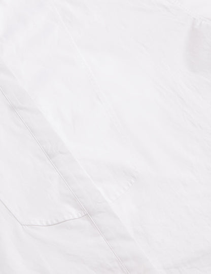 Ted Baker Izote White Oversized Bib Detail Cotton Shirt Women's