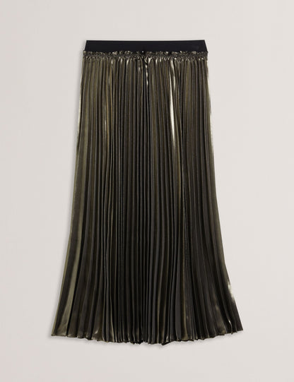 Ted Baker Kese Metallic Pleated Aline Midi Skirt Women's