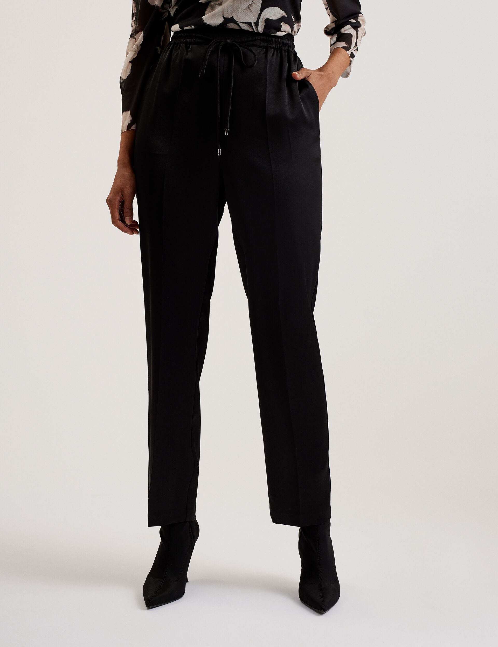 Ted Baker Natori Satin Elasticated Waist Tapered Joggers Women's