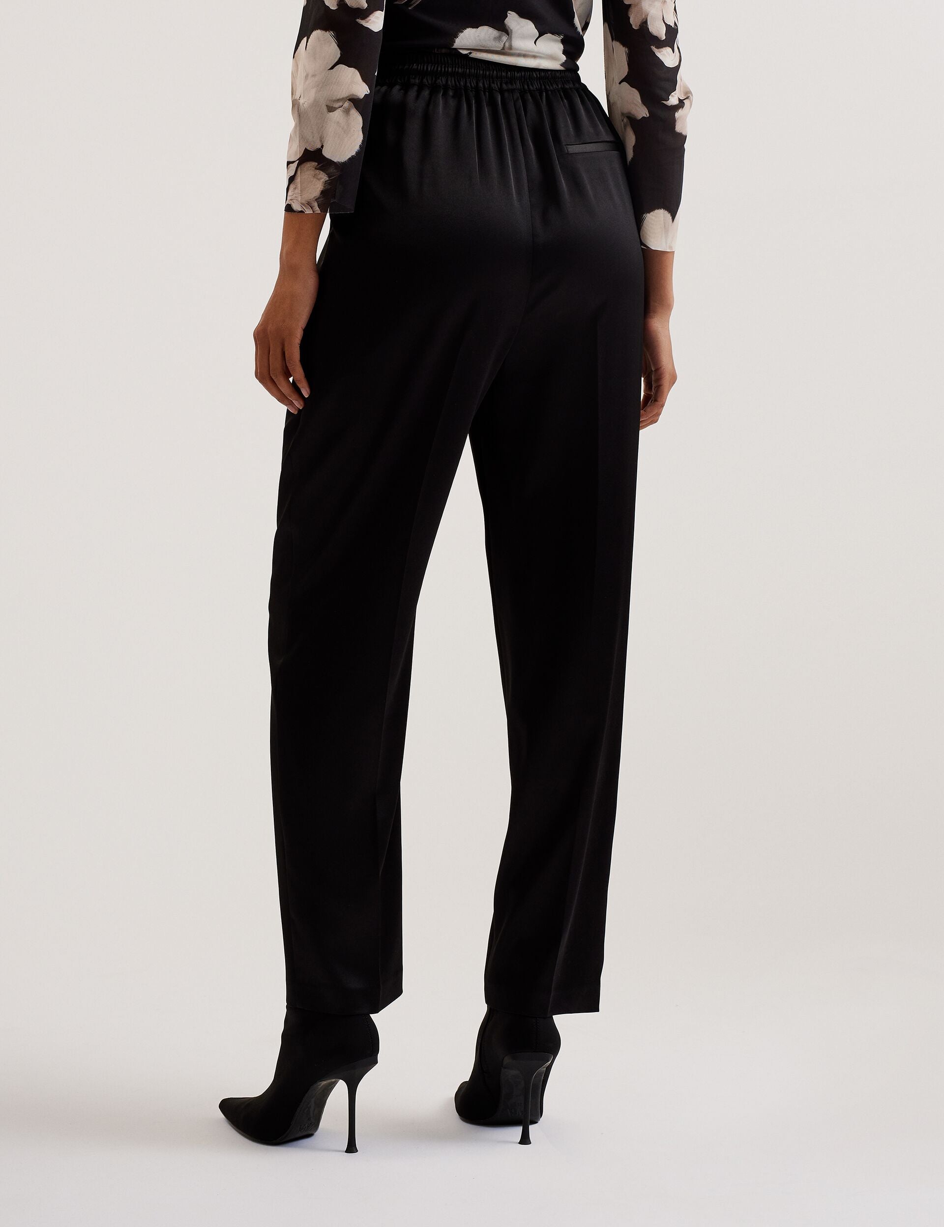 Ted Baker Natori Satin Elasticated Waist Tapered Joggers Women's