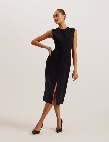 Ted Baker Manabdl Tailored Sleeveless Midi Dress With Front Split Women's