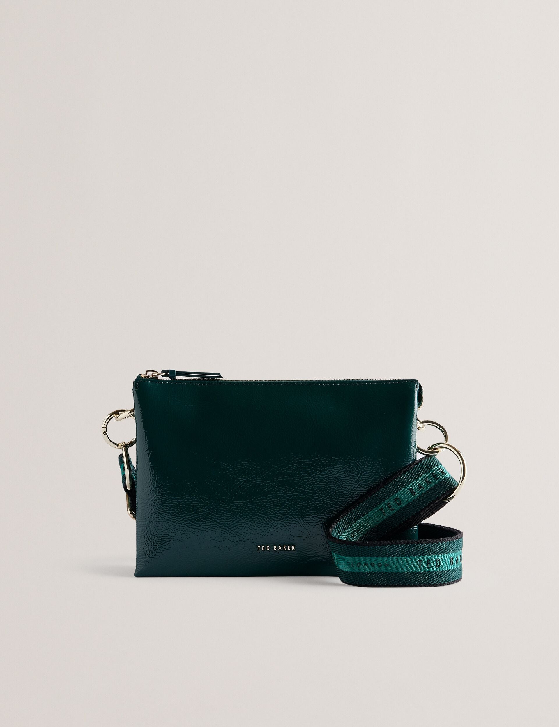 Ted Baker Dawcey Crinkled Patent Leather Crossbody Bag Women's