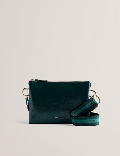 Ted Baker Dawcey Crinkled Patent Leather Crossbody Bag Women's