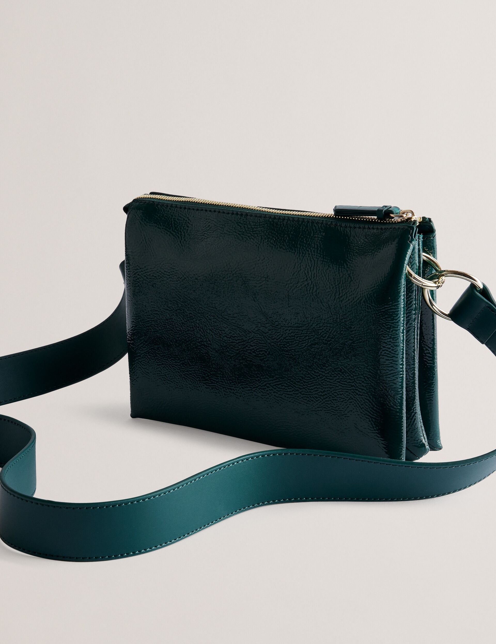 Ted Baker Dawcey Crinkled Patent Leather Crossbody Bag Women's