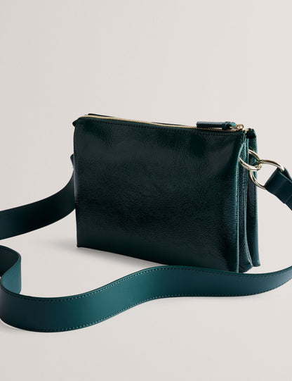 Ted Baker Dawcey Crinkled Patent Leather Crossbody Bag Women's