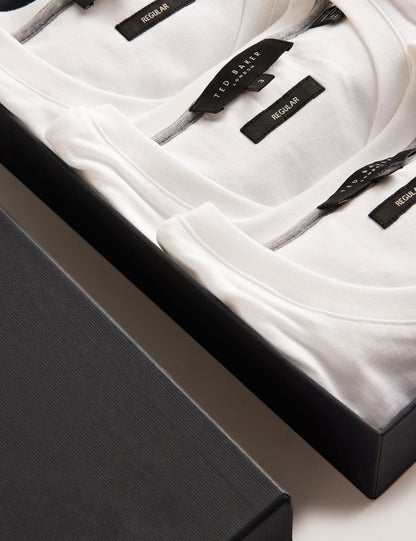 Ted Baker Brolin Three Pack Cotton Tshirt Gift Set