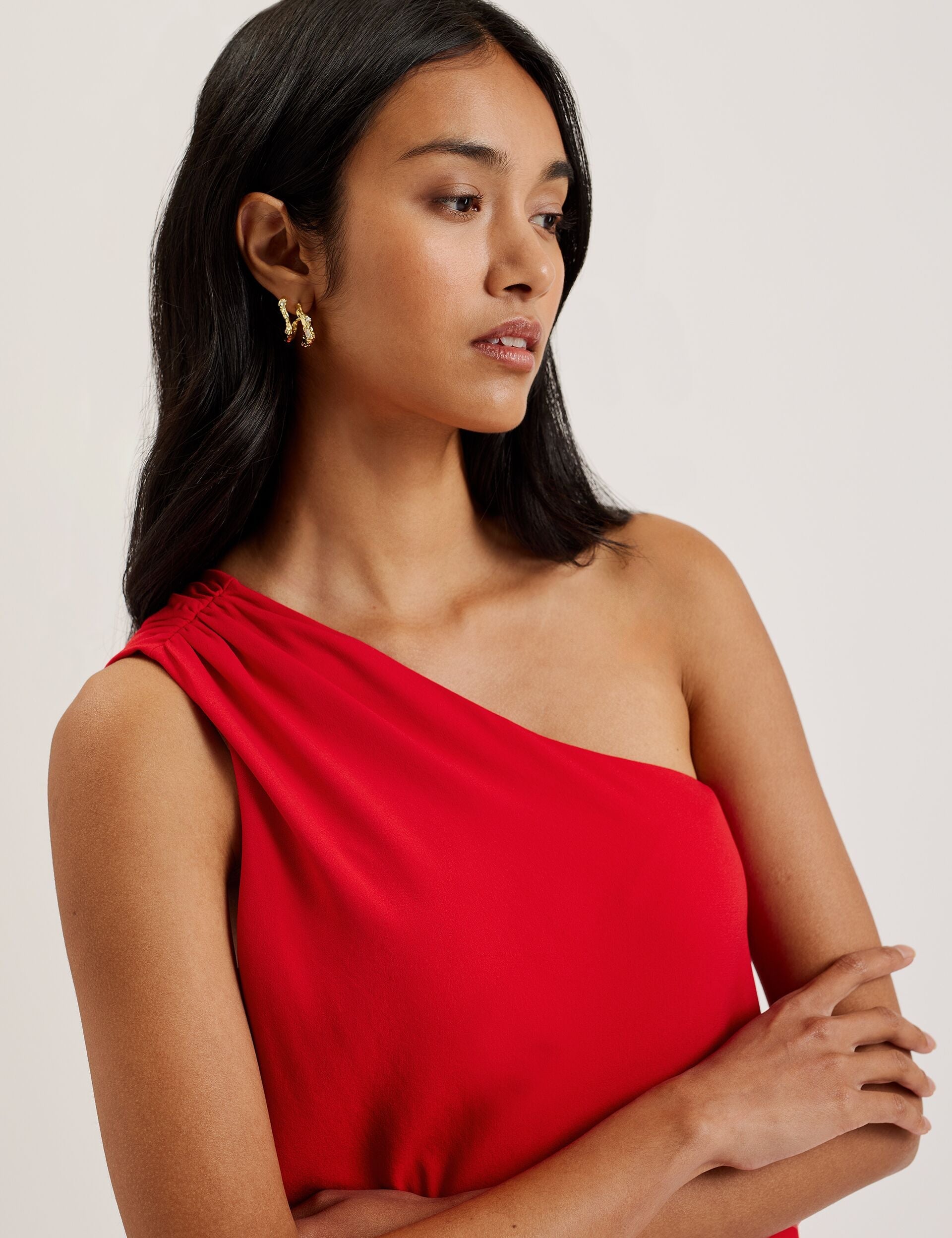 Ted Baker Aisli One Shoulder Woven Maxi Dress Women's