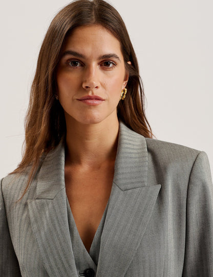 Ted Baker Koa Oversized Herringbone Single Breasted Blazer Women's