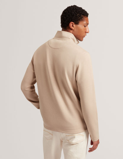 Ted Baker Viktoro Stripe Panel Zip Neck Sweatshirt