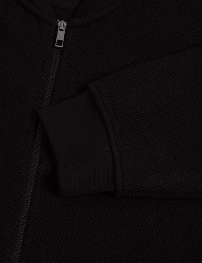 Ted Baker Branis Herringbone Texture Zipup Bomber Jacket