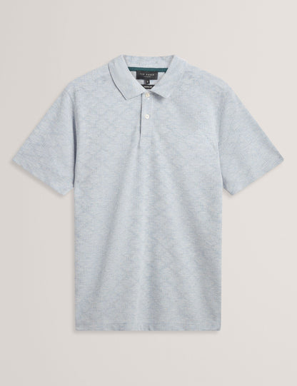 Ted Baker Dalimi Diamond Jacquard Short Sleeve Polo