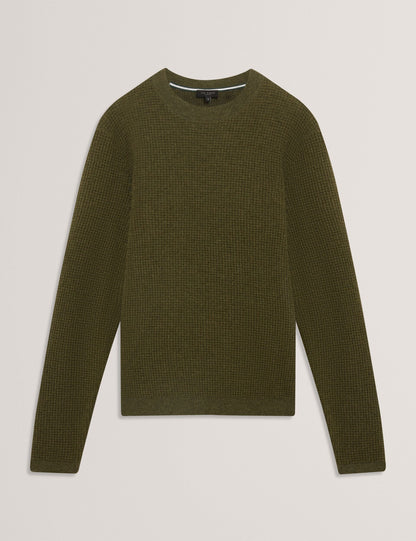 Ted Baker Clacx Waffle Knit Crew Neck Jumper