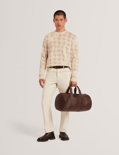 Ted Baker Zendayd Houndstooth Print Chunky Knit Jumper