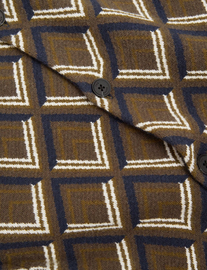 Ted Baker Dicapri Diamond Print Knitted Cardigan Jacket