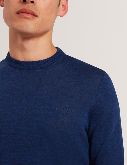 Ted Baker Laurnce Branded Merino Wool Crew Neck Jumper