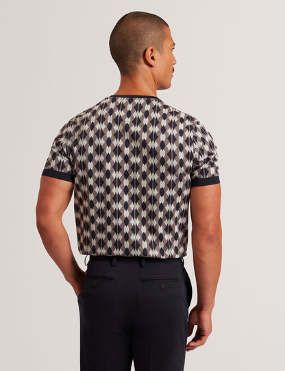 Ted Baker Joaa Argyle Stripe Jacquard Knit Tshirt