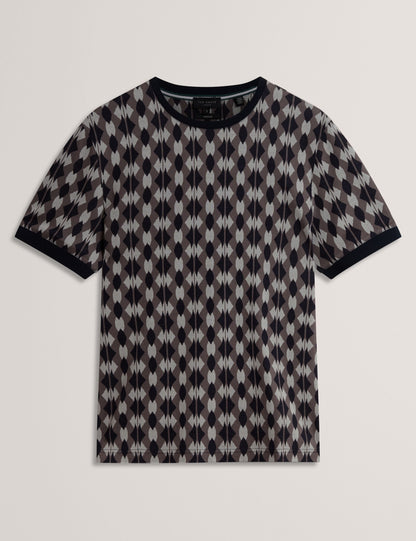 Ted Baker Joaa Argyle Stripe Jacquard Knit Tshirt