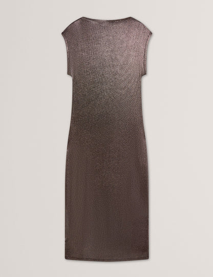 Ted Baker Charcoal Metallic Weave Column Midi Dress Women's