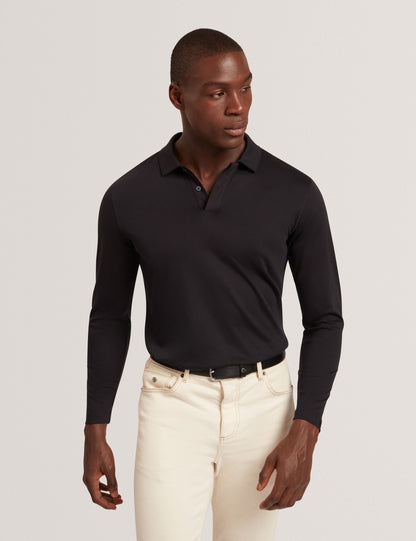 Ted Baker Ignac Soft Touch Jersey Long Sleeve Polo