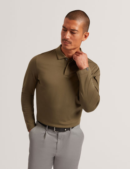 Ted Baker Ignac Soft Touch Jersey Long Sleeve Polo