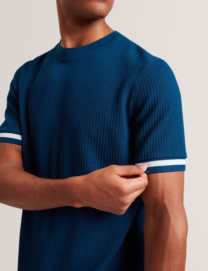 Ted Baker Ivanan Texture Rib Knit Short Sleeve Tshirt