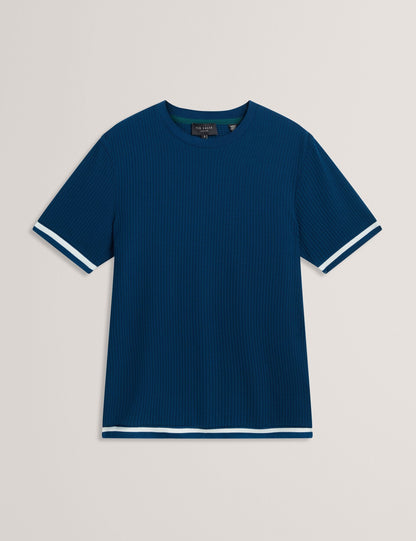 Ted Baker Ivanan Texture Rib Knit Short Sleeve Tshirt
