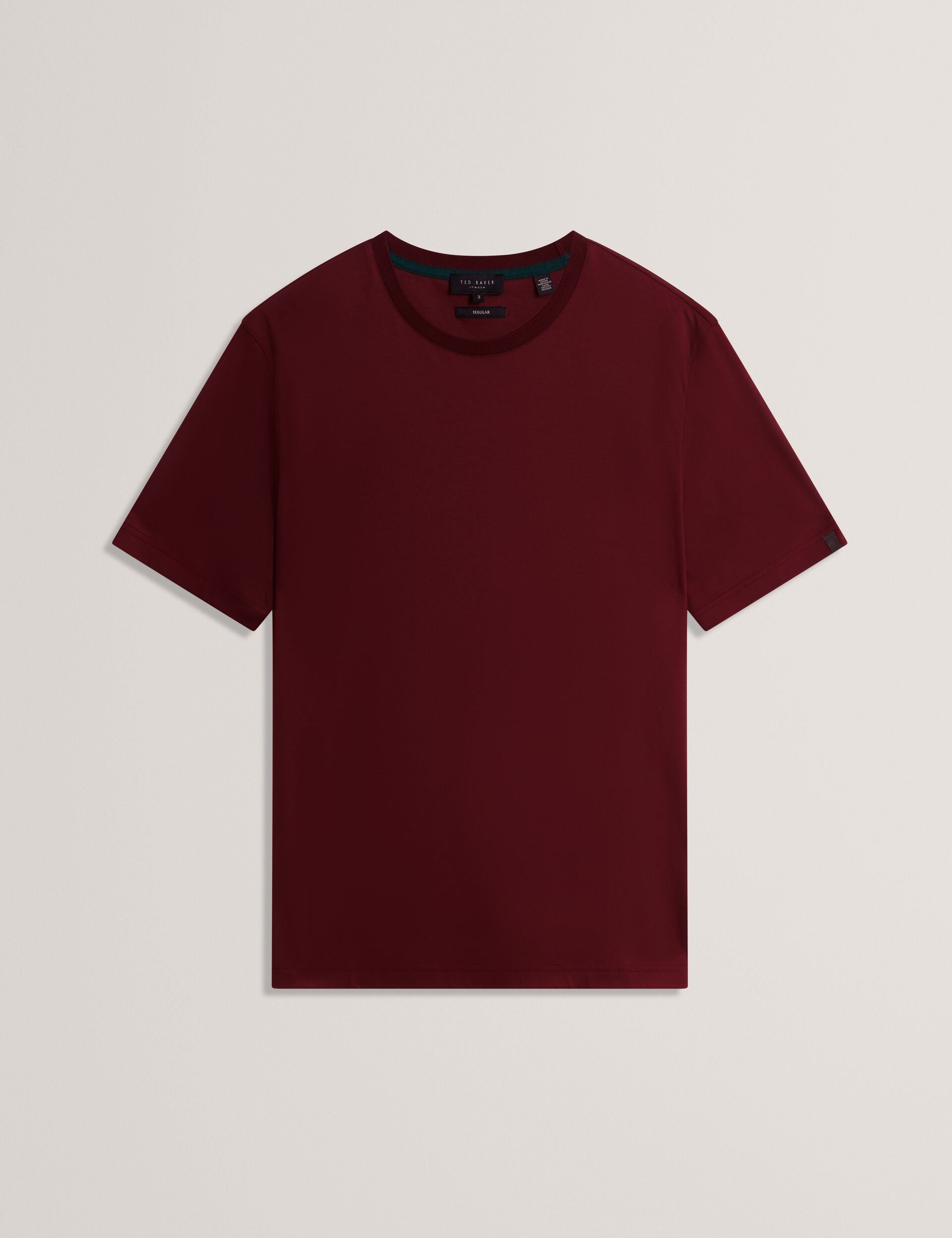 Ted Baker Konrrad Soft Touch Crew Neck Tshirt In Maroon