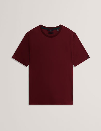Ted Baker Konrrad Soft Touch Crew Neck Tshirt In Maroon