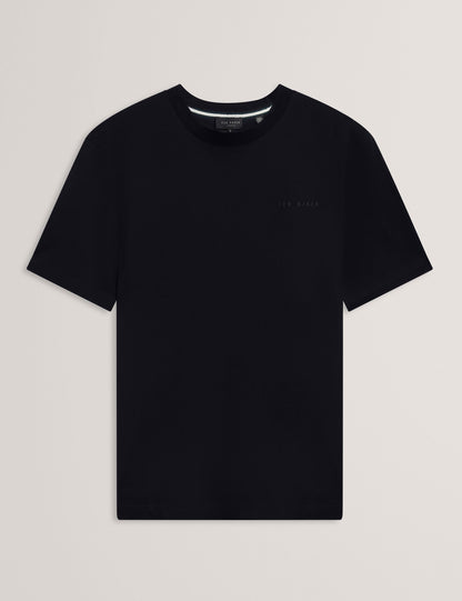 Ted Baker Lierts Textured Neckline Branded Tshirt