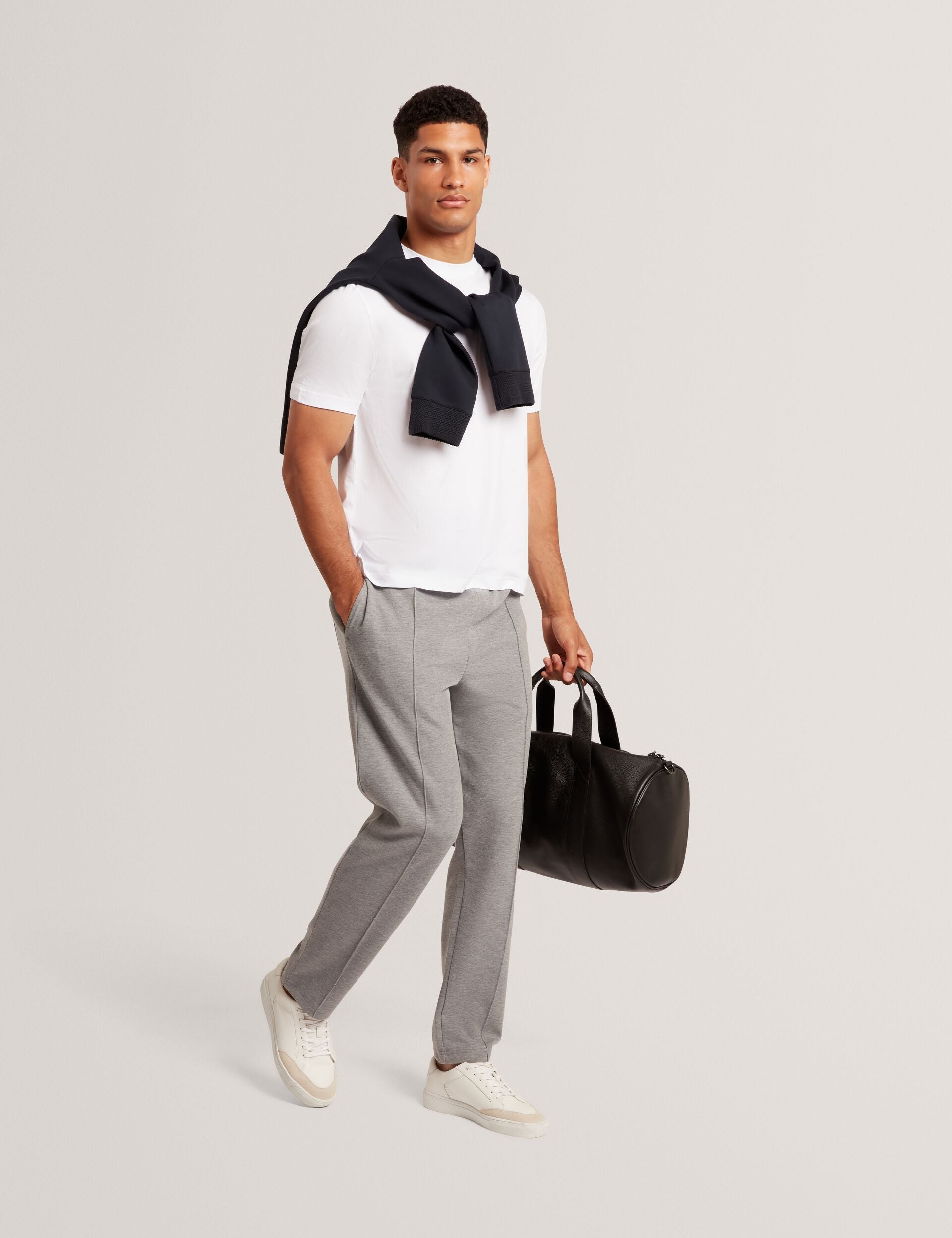 Ted Baker Lierts Textured Neckline Branded Tshirt
