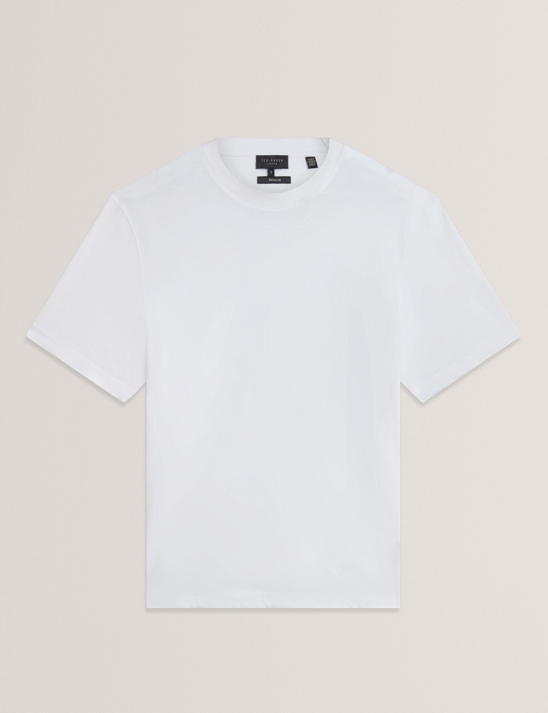 Ted Baker Lierts Textured Neckline Branded Tshirt