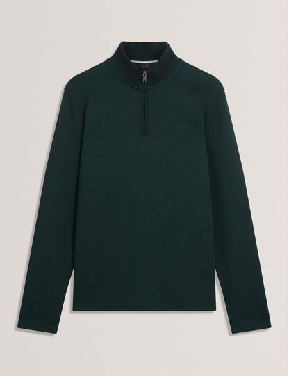 Ted Baker Crabtre Stretch Cotton Zip Neck Sweatshirt