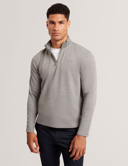 Ted Baker Crabtre Stretch Cotton Zip Neck Sweatshirt