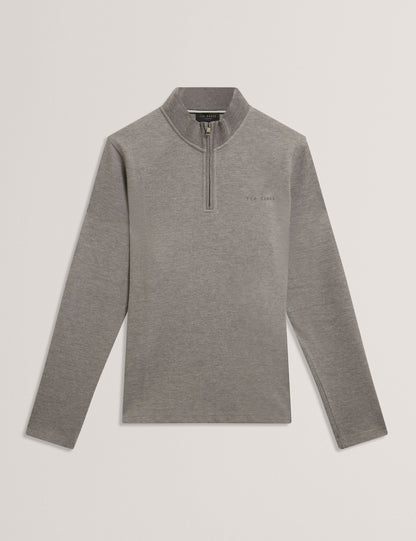 Ted Baker Crabtre Stretch Cotton Zip Neck Sweatshirt