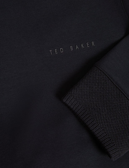 Ted Baker Boids Honeycomb Trim Stretch Cotton Hoodie