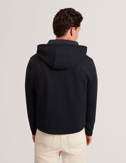 Ted Baker Boids Honeycomb Trim Stretch Cotton Hoodie