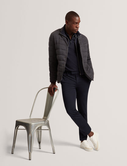 Ted Baker Gerome Quilted Blazer With High Neck Liner