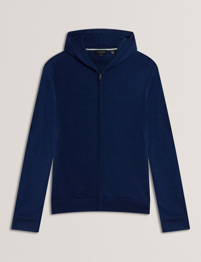 Ted Baker Tarence Merino Wool Knit Zipup Hoodie
