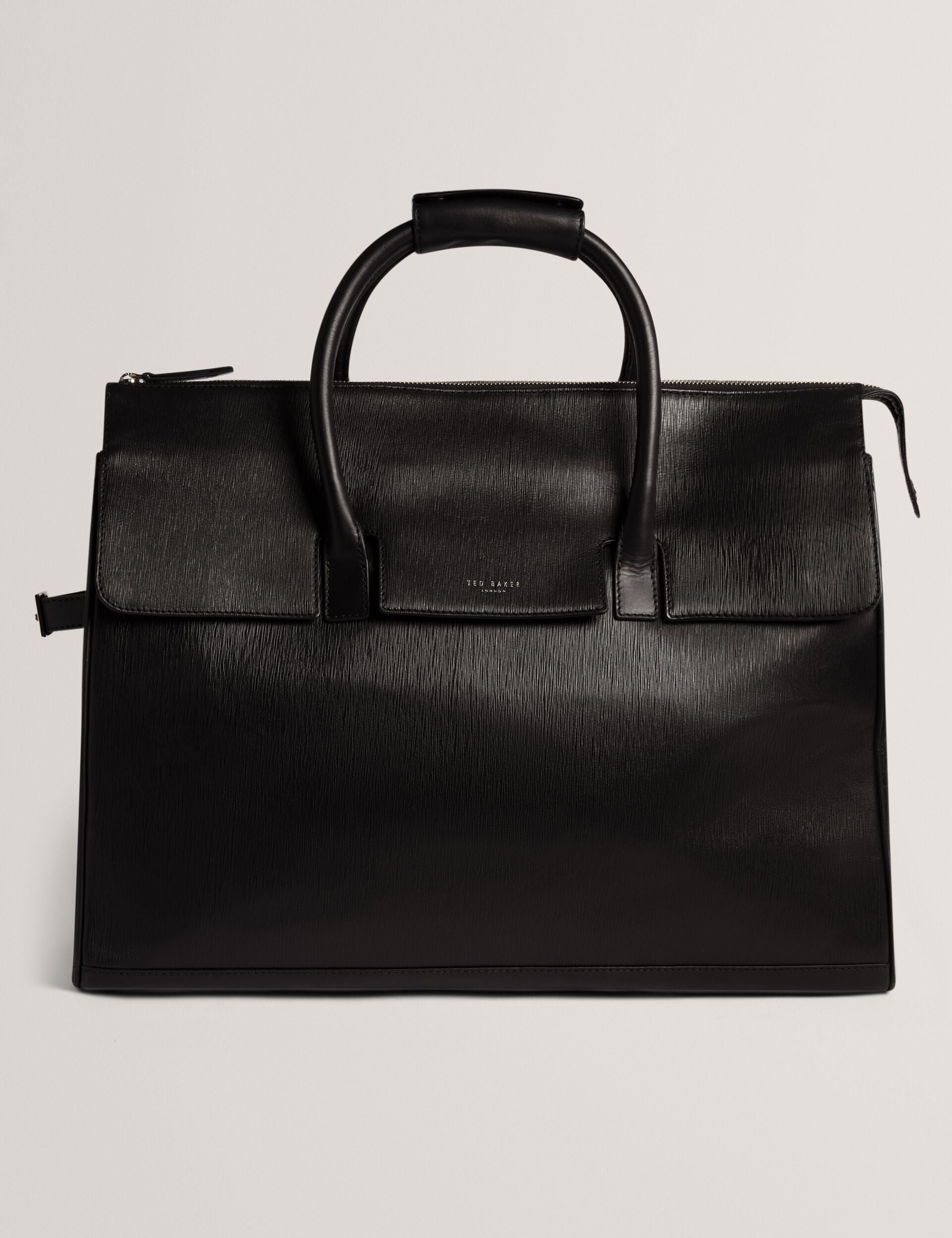 Ted Baker Bakers Bark Grained Leather Weekend Travel Bag