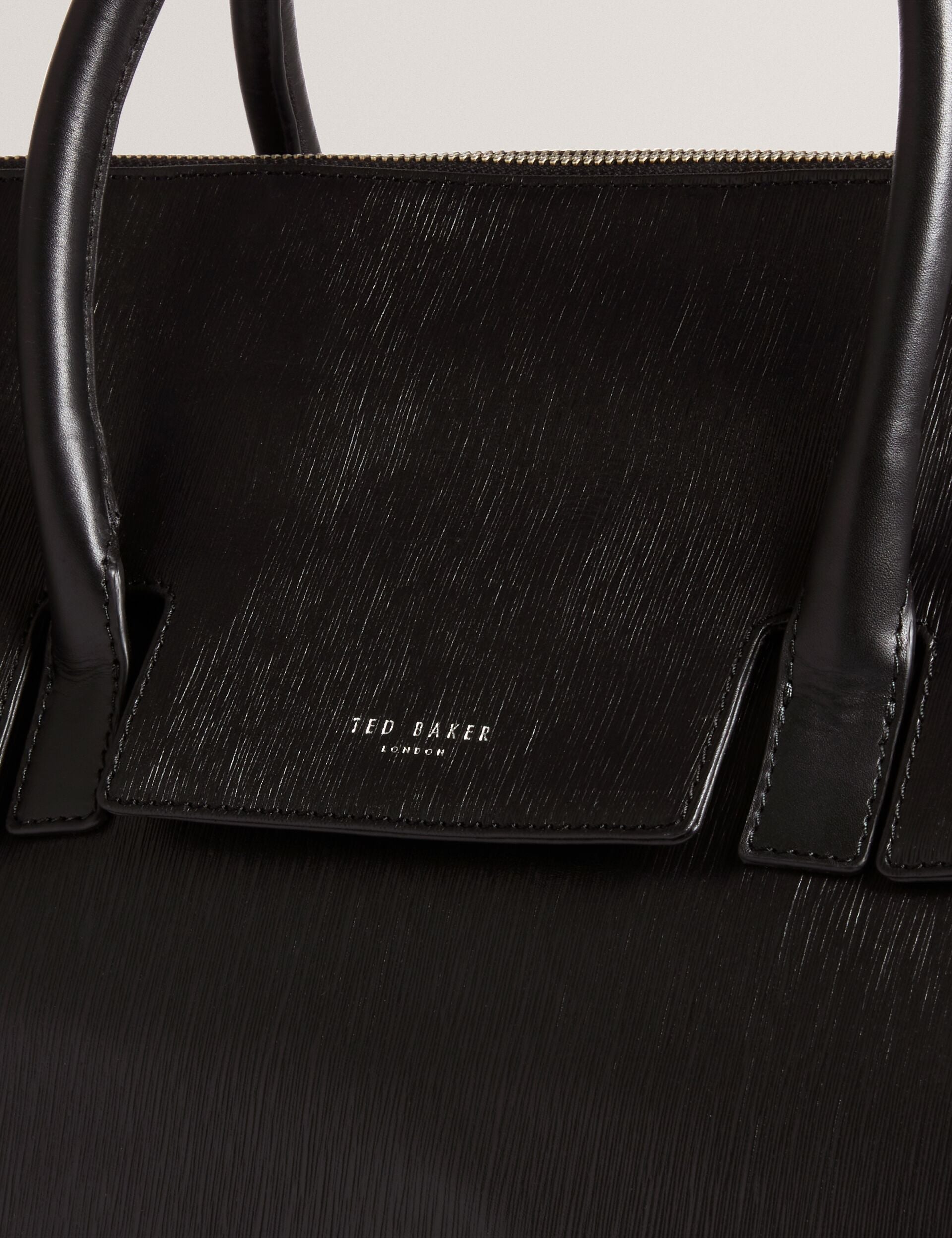 Ted Baker Bakers Bark Grained Leather Weekend Travel Bag