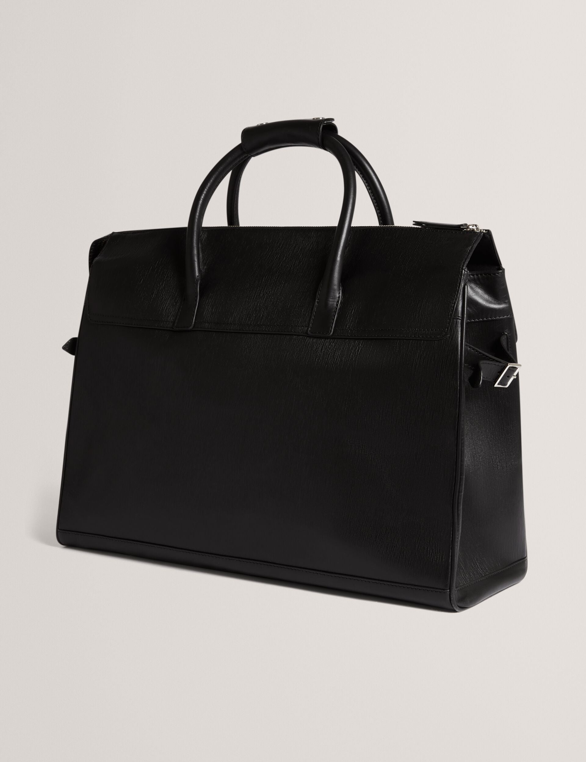 Ted Baker Bakers Bark Grained Leather Weekend Travel Bag
