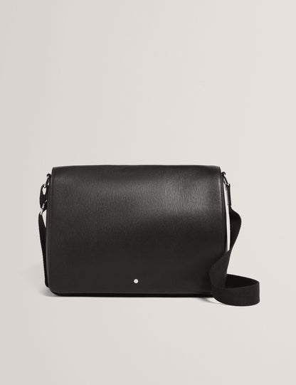 Ted Baker Barkly Bark Grained Leather Messenger Bag