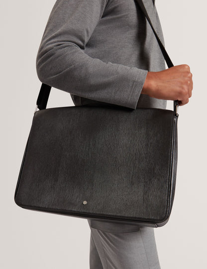 Ted Baker Barkly Bark Grained Leather Messenger Bag